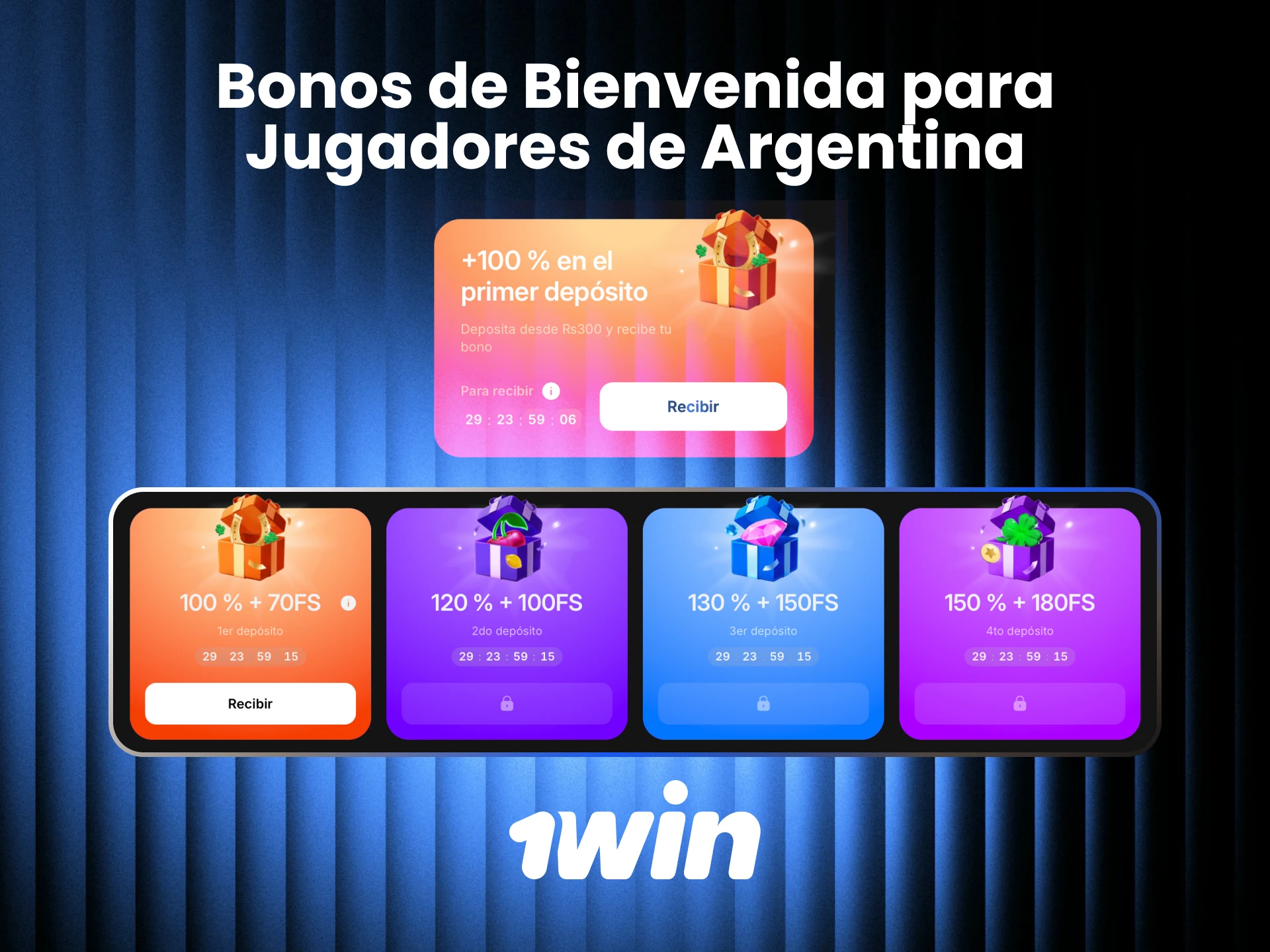 Bonos de bienvenida en 1win para nuevos jugadores de Argentina con beneficios desde el primer depósito.